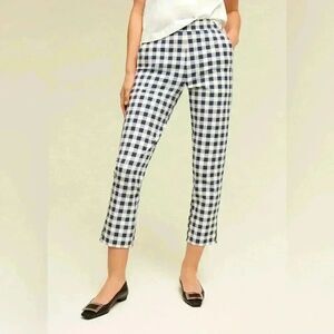 Isaac Mizrahi Buffalo Plaid Black & White Pull on Pant. Size 12P